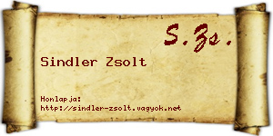 Sindler Zsolt névjegykártya